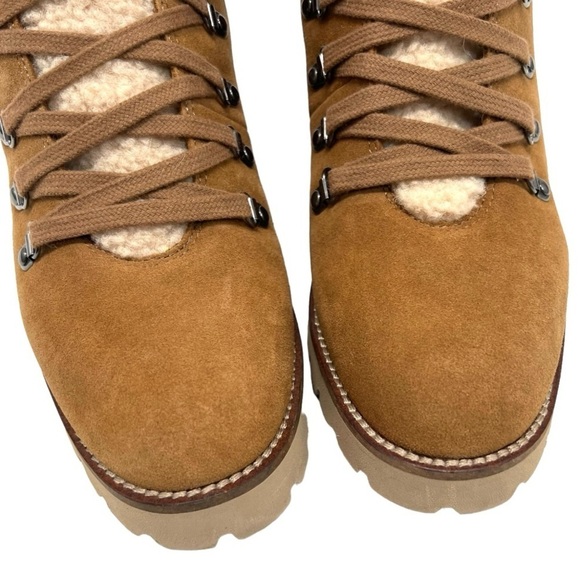 Blondo Devin Camel Suede Waterproof Sherpa Lined Casual Hiking Boots Womens 8 - Picture 6 of 15